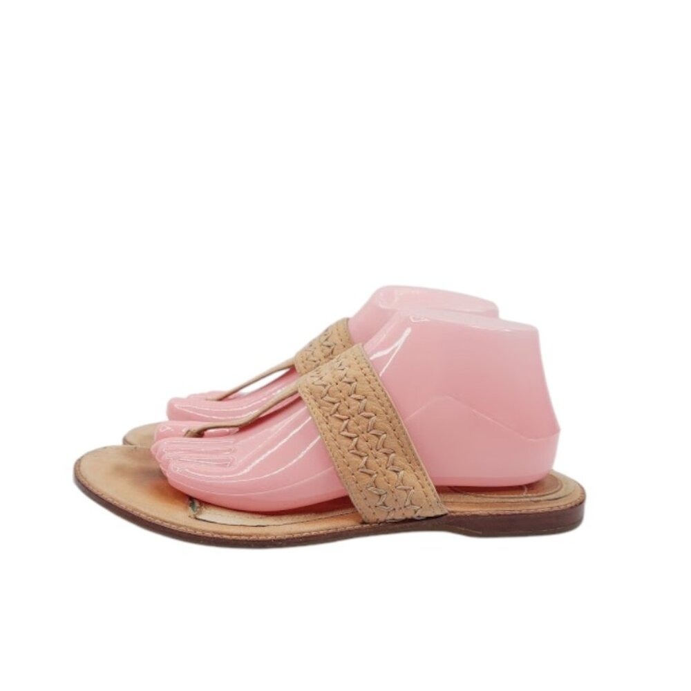 Frye Women's Tan Ali Artisnal Leather Indian Slip-On‎ Flat Thong Sandal Size 9M